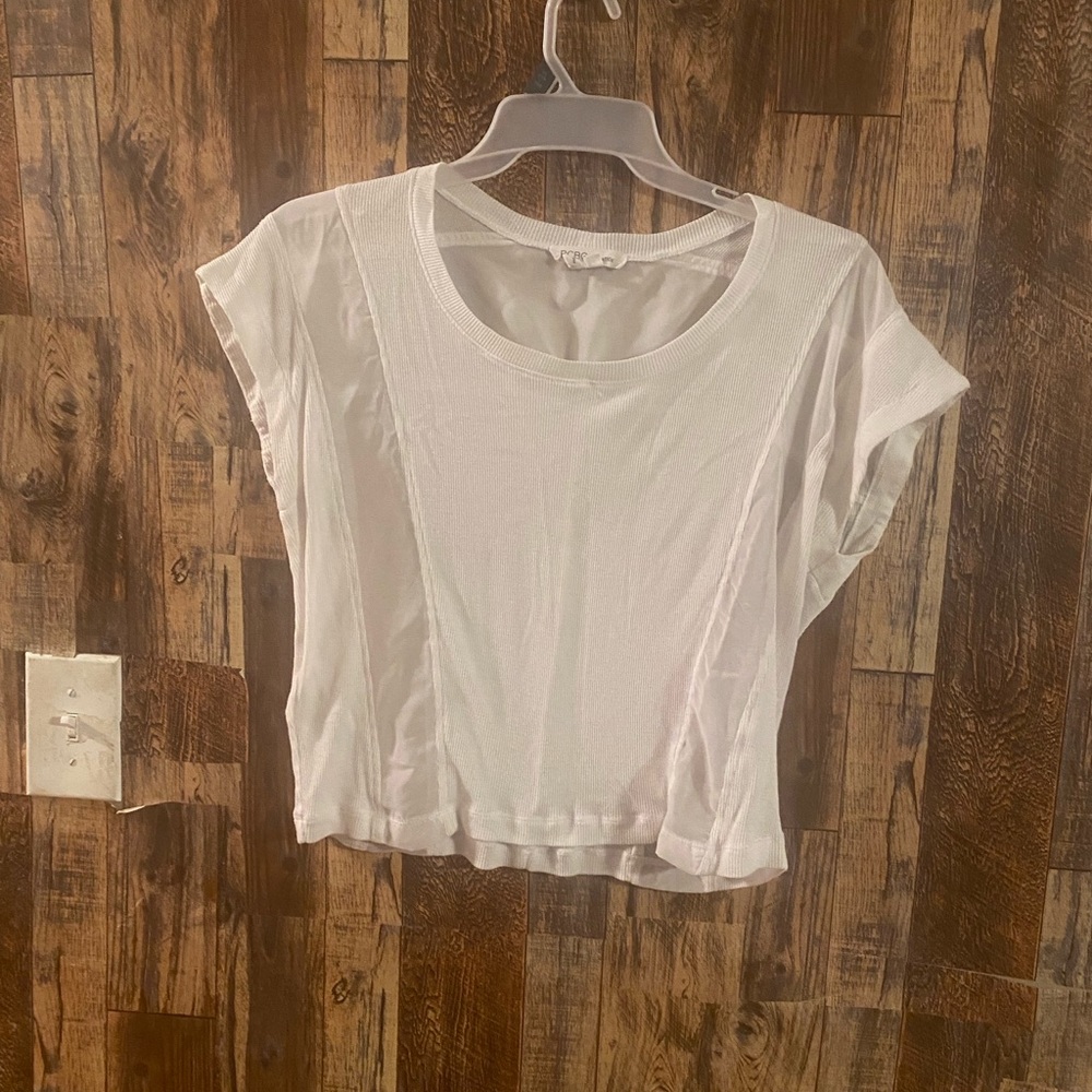 BCBG generation Sheer Blouse size small white